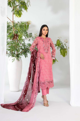 Teyana by Tawakkal Fabrics | Embroidered Digital Printed Lawn 3 Piece Unstitched Suit D-1