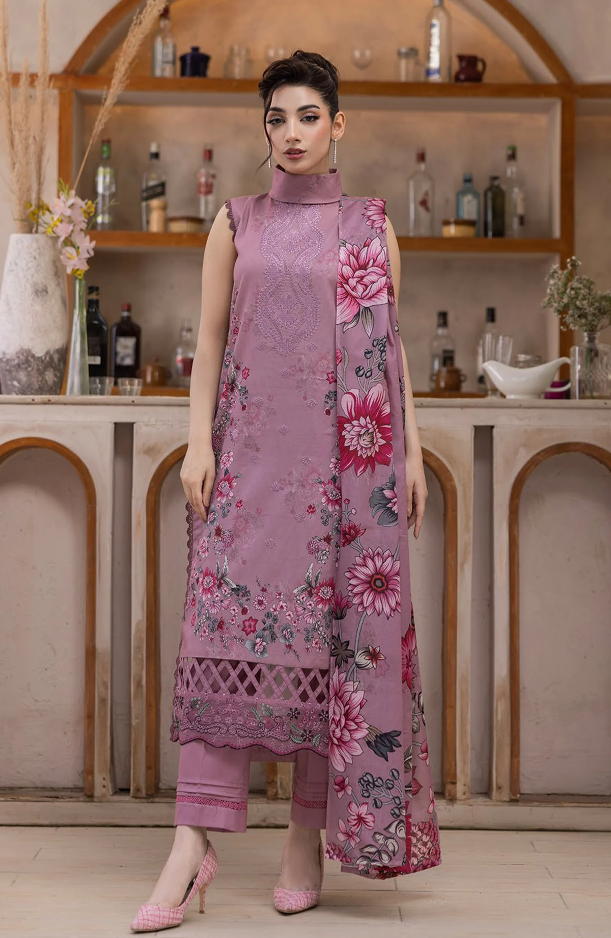 Coco by Panache | Embroidered Lawn 3 Piece Unstitched Suit D-3