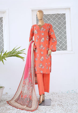 Bin Saeed Printed Lawn Coll"24-3Piece Stitched D-15