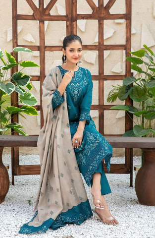 MALA by Shahid Tawakkal | Fancy Embroidered Lawn 3 Piece Unstitched Suit D-6