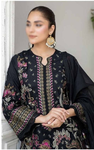 Eshaa Emb Lawn Fancy Dupatta  Unstitched 3 Pcs By Johra 856