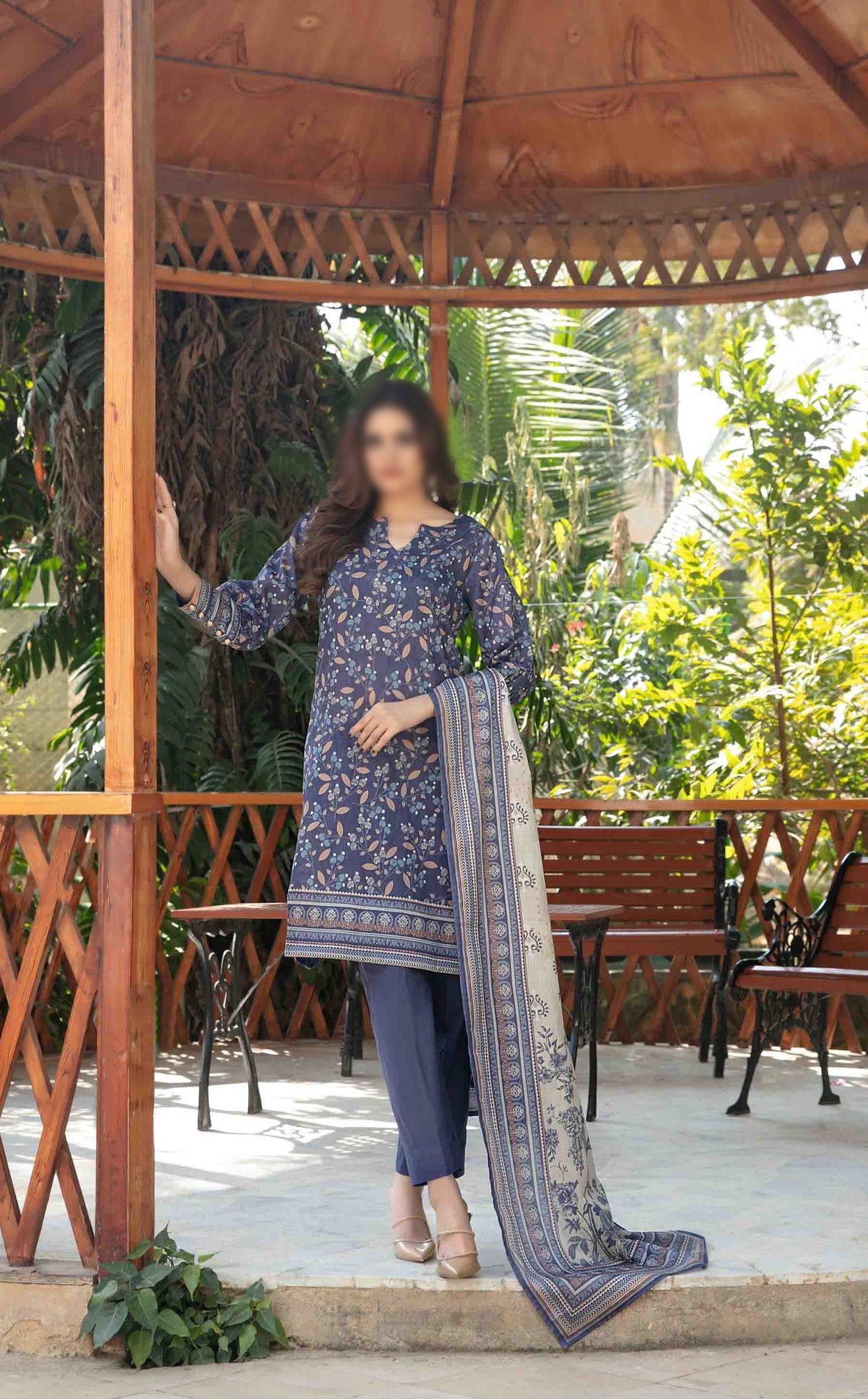 Aneira Vol 2 Lawn Slub Digital Print Un Stitched 3Piece  Tawakkal D-1411
