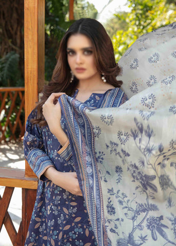 Aneira Vol 2 Lawn Slub Digital Print Un Stitched 3Piece  Tawakkal D-1411