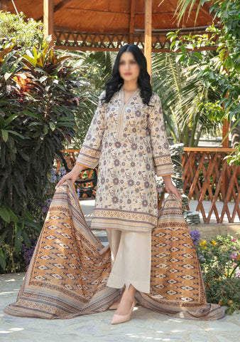Aneira Vol 2 Lawn Slub Digital Print Un Stitched 3Piece  Tawakkal D-1412