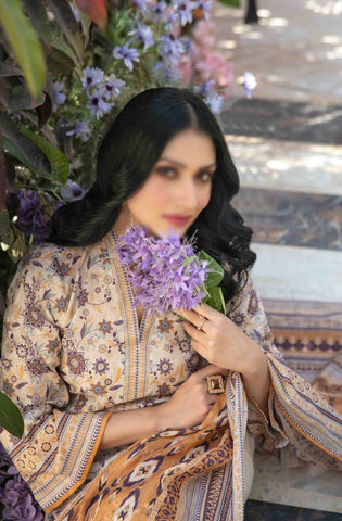 Aneira Vol 2 Lawn Slub Digital Print Un Stitched 3Piece  Tawakkal D-1412