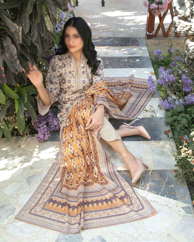 Aneira Vol 2 Lawn Slub Digital Print Un Stitched 3Piece  Tawakkal D-1412
