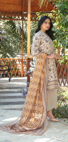 Aneira Vol 2 Lawn Slub Digital Print Un Stitched 3Piece  Tawakkal D-1412