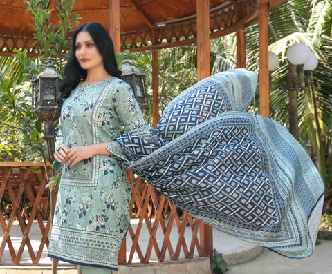 Aneira Vol 2 Lawn Slub Digital Print Un Stitched 3Piece  Tawakkal D-1416