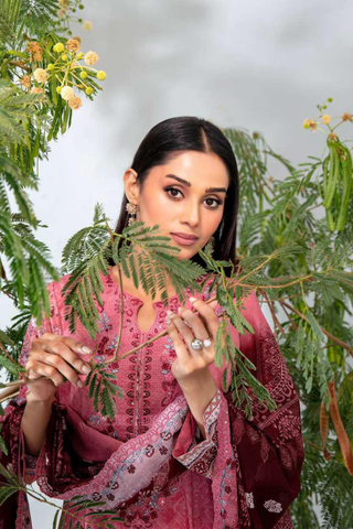 Teyana by Tawakkal Fabrics | Embroidered Digital Printed Lawn 3 Piece Unstitched Suit D-1