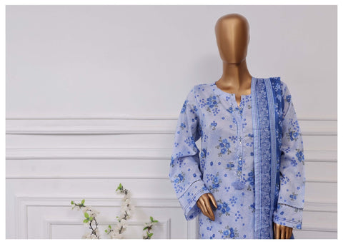 Plain Printed Lawn Vol-04 By Sadabahar D-14