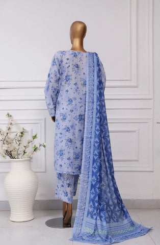Plain Printed Lawn Vol-04 By Sadabahar D-14