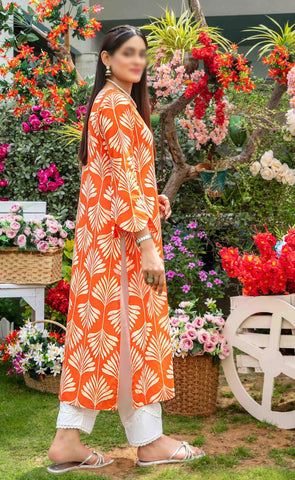 Asmira Stitched Digital Print Lawn 1 Pcs Kurti By Tawakkal Fab D-1583