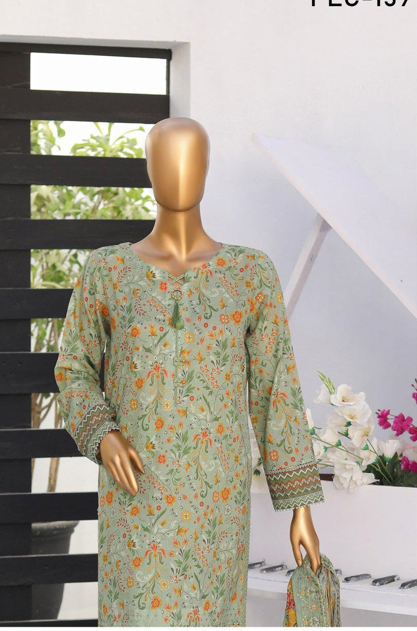 Premium Autumn embroidered collection By Hz textile D-159