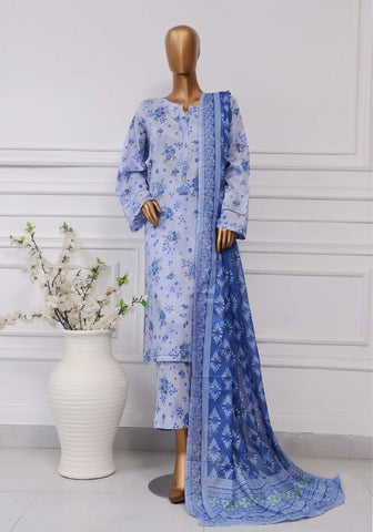 Plain Printed Lawn Vol-04 By Sadabahar D-14
