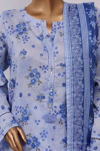 Plain Printed Lawn Vol-04 By Sadabahar D-14