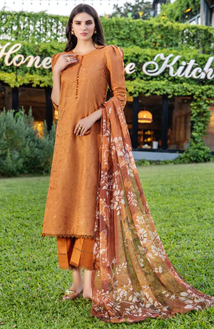 Sole by Sanam Saeed | Embroidered Lawn 3 Piece Unstitched Suit D-6