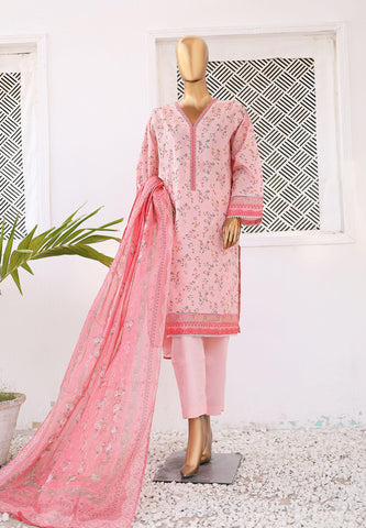 Bin Saeed Printed Lawn Coll"24-3Piece Stitched D-05