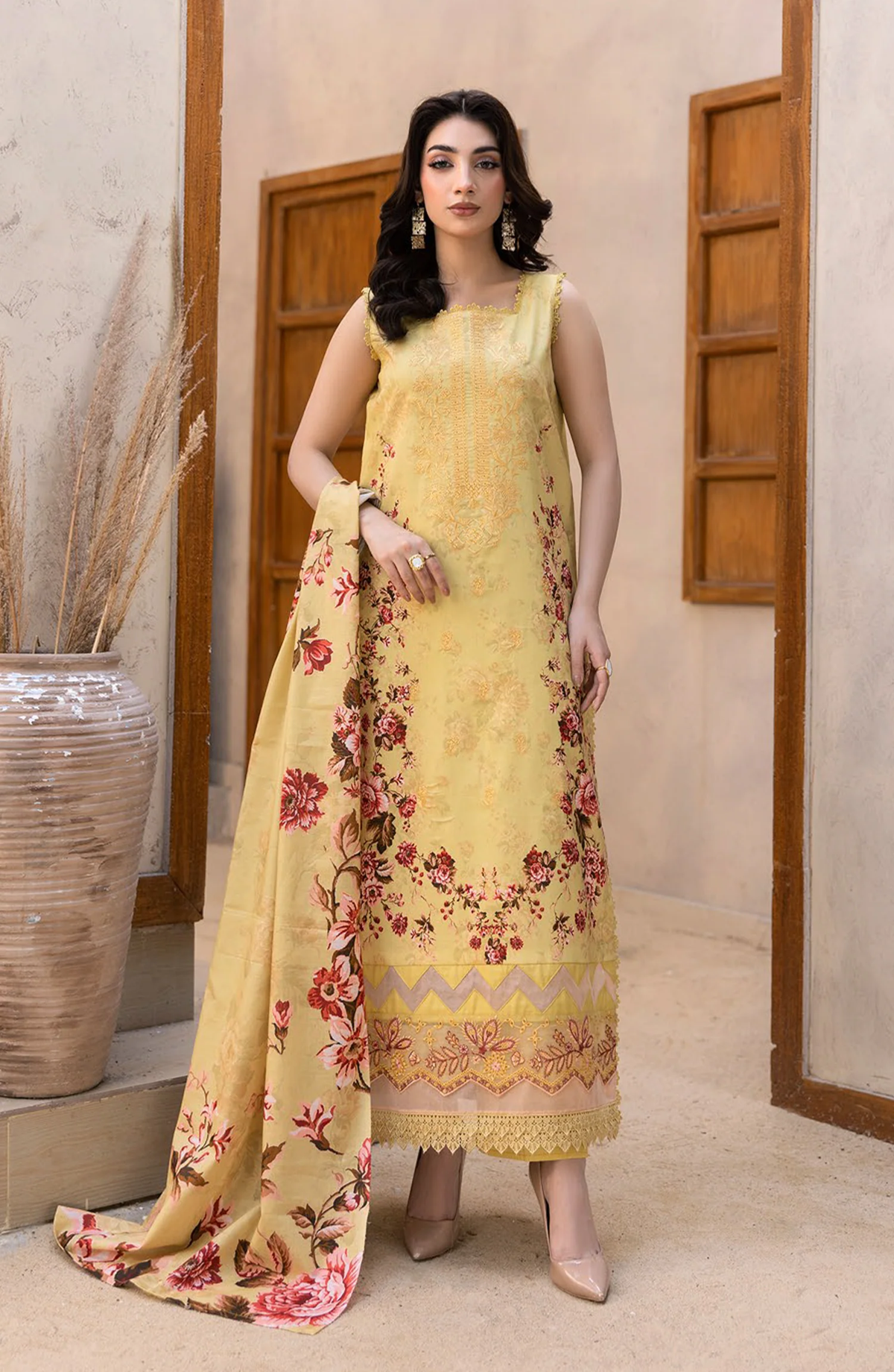 Coco by Panache | Embroidered Lawn 3 Piece Unstitched Suit D-6