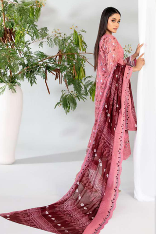 Teyana by Tawakkal Fabrics | Embroidered Digital Printed Lawn 3 Piece Unstitched Suit D-1