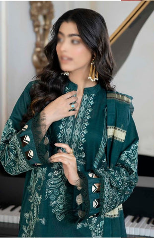 SHAB O ROZ EMB JACQUARD LAWN UN STITCHED 3 PCS JOHRA 870