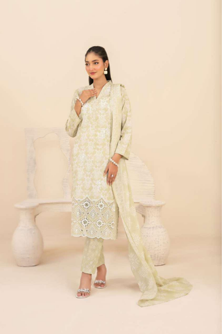Marin by Tawakkal Fabrics | Embroidered Printed Lawn 3 Piece Unstitched Suit D-8