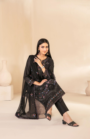Selma by Shahid Tawakkal | Fancy Embroidered 3 Piece Unstitched Lawn Suit D-8