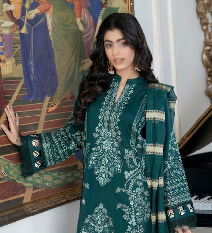 SHAB O ROZ EMB JACQUARD LAWN UN STITCHED 3 PCS JOHRA 870