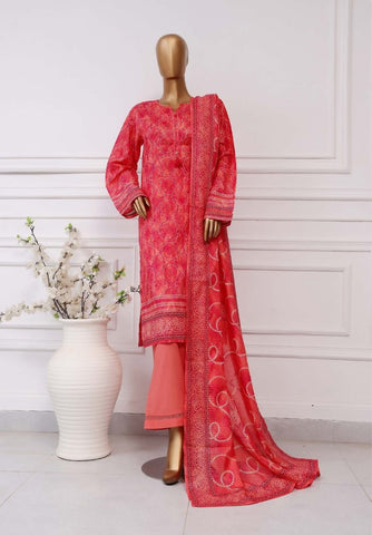 Plain Printed Lawn Vol-04 By Sadabahar D-13