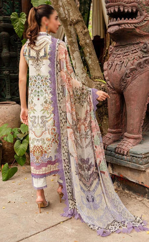 Urbane Jade"24 Chiffon Printed lawn suit printed chiffon dupatta D-17