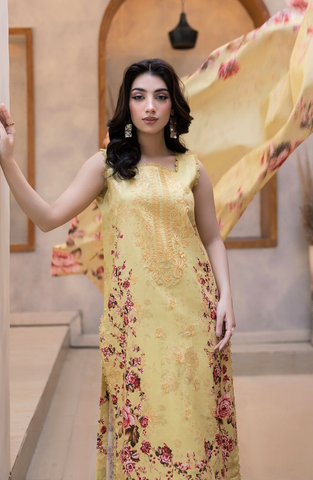 Coco by Panache | Embroidered Lawn 3 Piece Unstitched Suit D-6