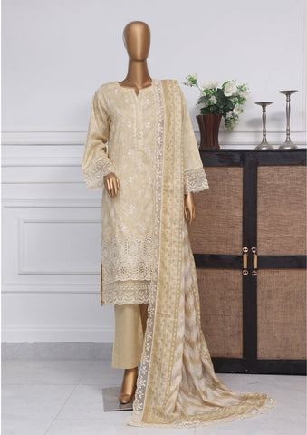 Amyrah Festive Embroidered Lawn 3 Pcs Coll:2025 Sadabahar  D-06 Fawn