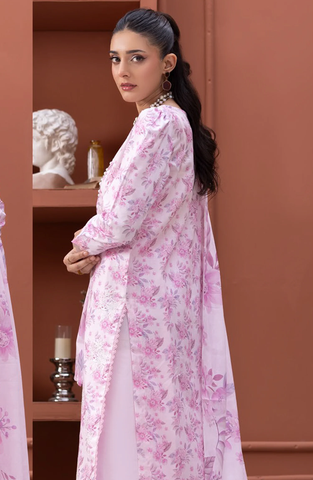 Sanam Saeed Premium | Embroidered Lawn 3 Piece Unstitched Suit D-9
