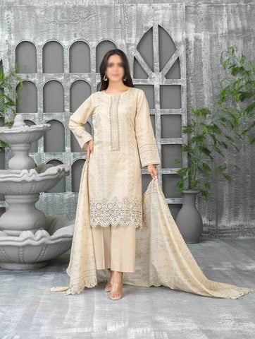 Sameeha Emb Paste Print Cutwork Dupatta By Tawakkal Fab D-1920