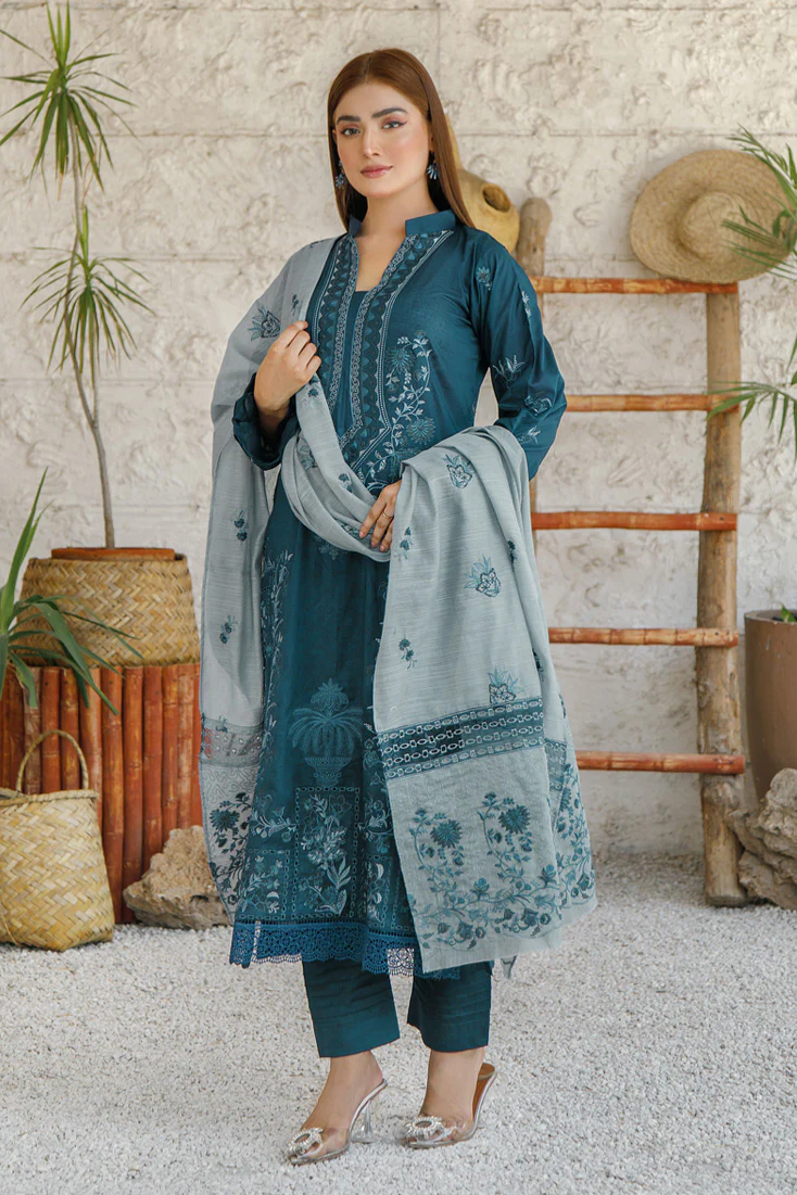 Marjjan by Al Zohaib Arts – Chashni Lawn Unstitched 3 Piece Suit (MNC-255 | Zinc)