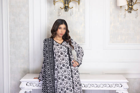 Black & White Vol3 Salina Digital Print Un Stitched 3 Pcs By Regalia Textile D-1