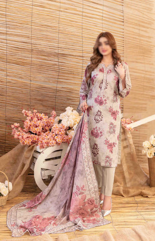 Mylah Lawn Slub Digital Print Un Stitched By Tawakkal Fab D-2029