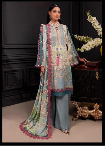 Firdous Linen Print With Linen Dupatta Un-Stitched 3 Piece D-20393 A
