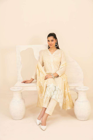 Marin by Tawakkal Fabrics | Embroidered Printed Lawn 3 Piece Unstitched Suit D-9
