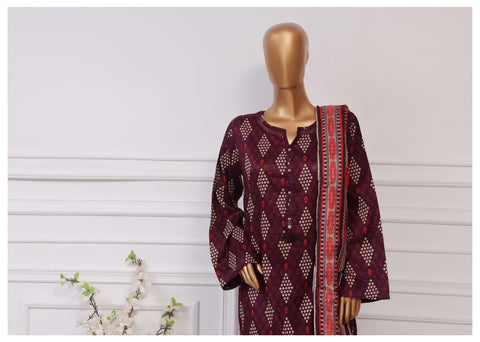 Plain Printed Lawn Vol-04 By Sadabahar D-12