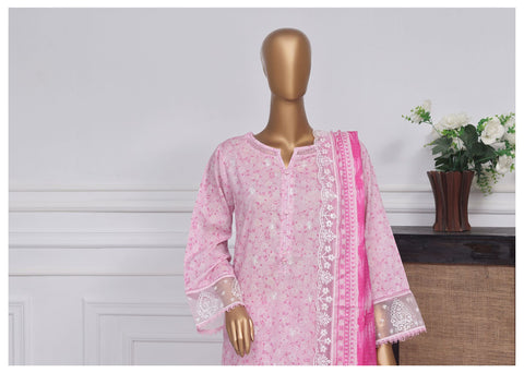 Amyrah Festive Embroidered Lawn 3 Pcs Coll:2025 Sadabahar  D-07 Pink