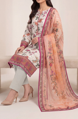 Misri Lawn by VS Textile | Printed Lawn 3 Piece Unstitched Suit D-7