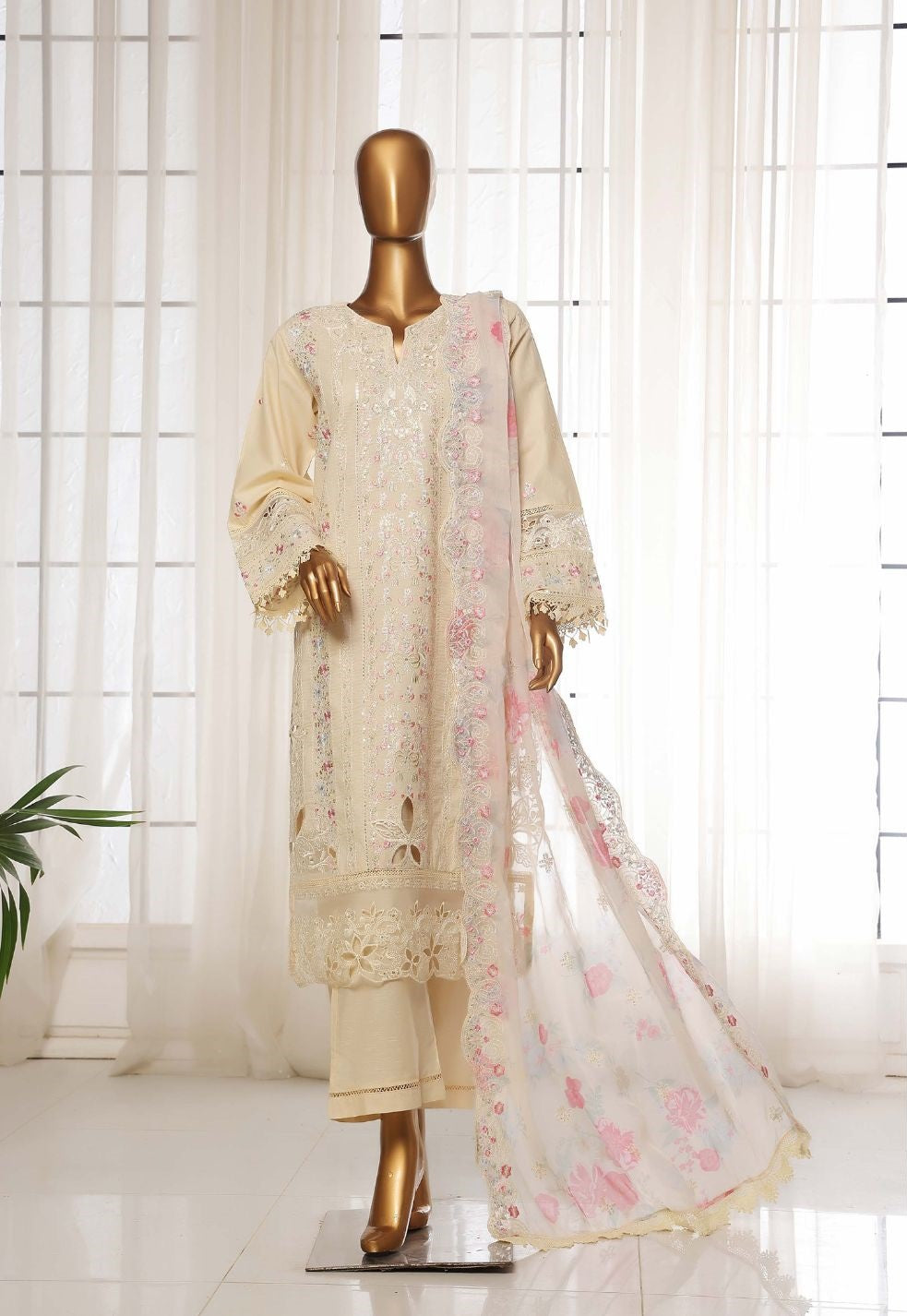 Luxury Embroidered Spring Vol-03 By Sadabahar D-06