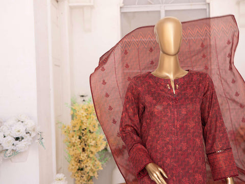 Elite V2 by HZ Textiles EmbLawn Unstitched 3 Piece Suit  D-214