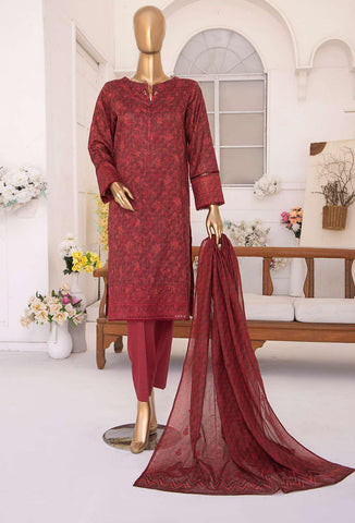 Elite V2 by HZ Textiles EmbLawn Unstitched 3 Piece Suit  D-214