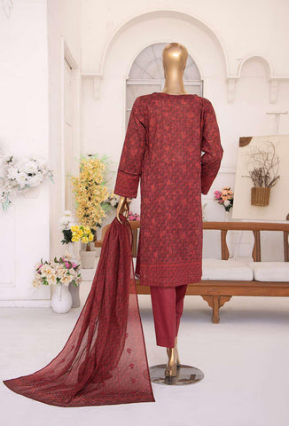 Elite V2 by HZ Textiles EmbLawn Unstitched 3 Piece Suit  D-214
