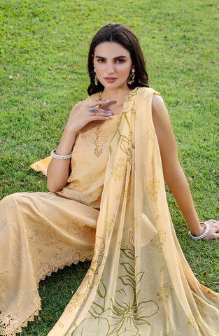 Sole by Sanam Saeed | Embroidered Lawn 3 Piece Unstitched Suit D-7