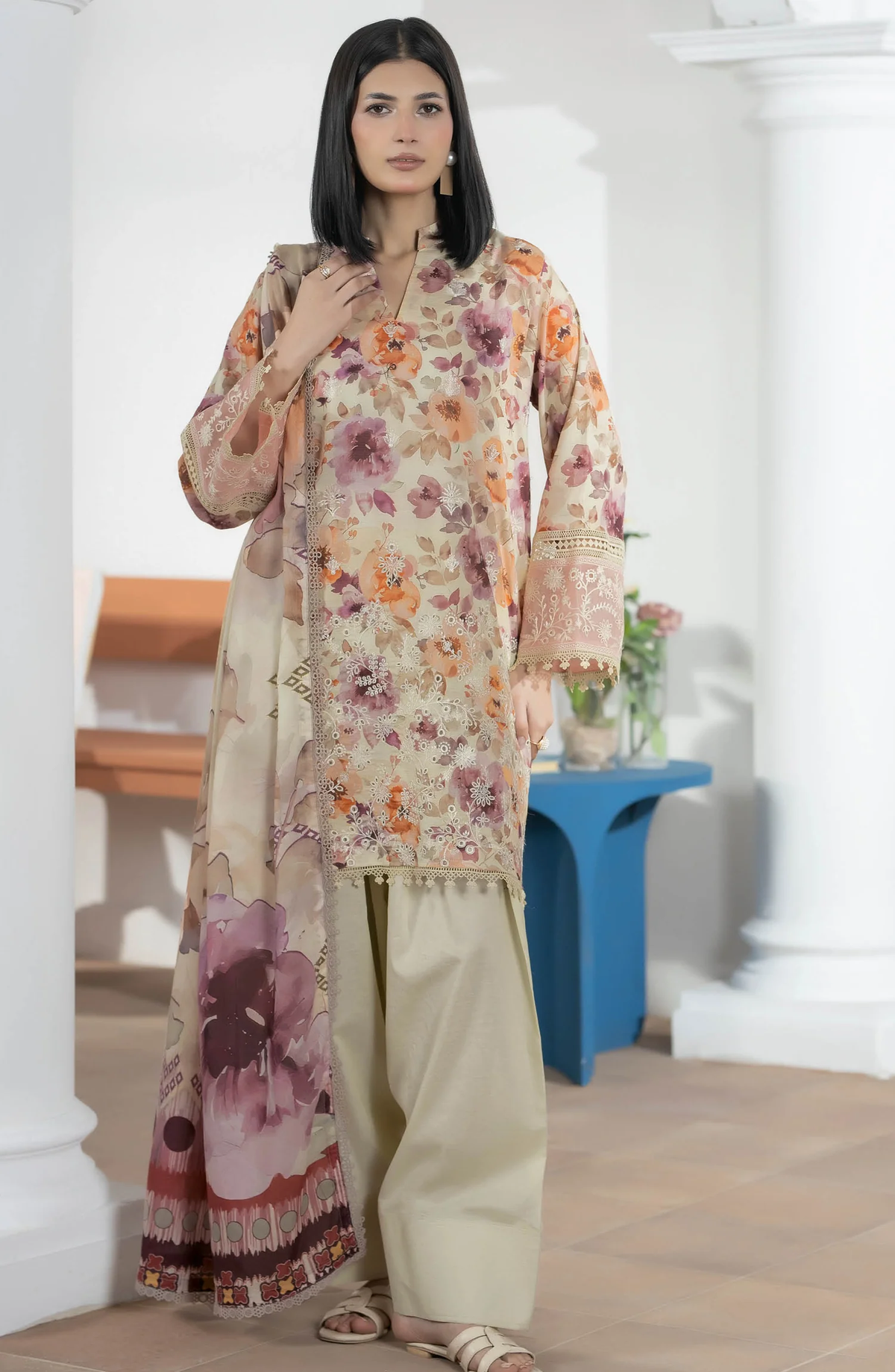 Hayat by Johra Printed & Embroidered Lawn Unstitched 3 Piece Suit D-6