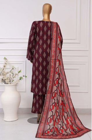 Plain Printed Lawn Vol-04 By Sadabahar D-12
