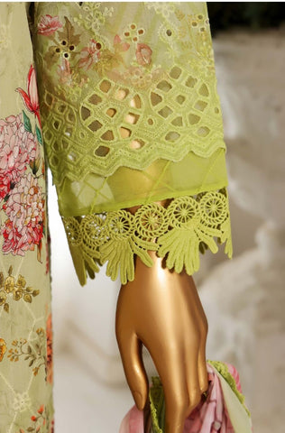 Fusion  Lawn Chikankari Stitched 3 Pcs 2025 Sadabahar D-07
