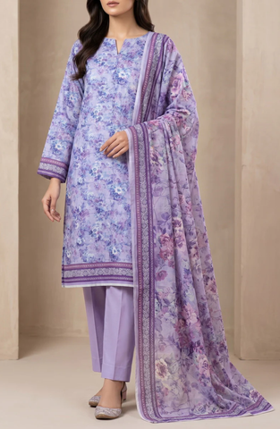 Misri Lawn by VS Textile | Printed Lawn 3 Piece Unstitched Suit D-8